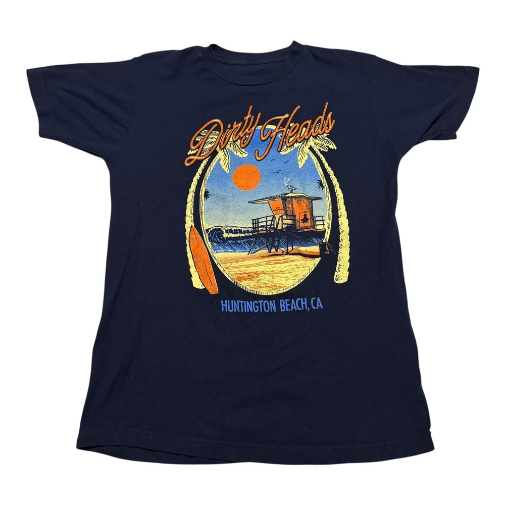 The Dirty‎ Heads 2024 Off Duty Tour Huntington Beach CA Navy Shirt Men's Medium